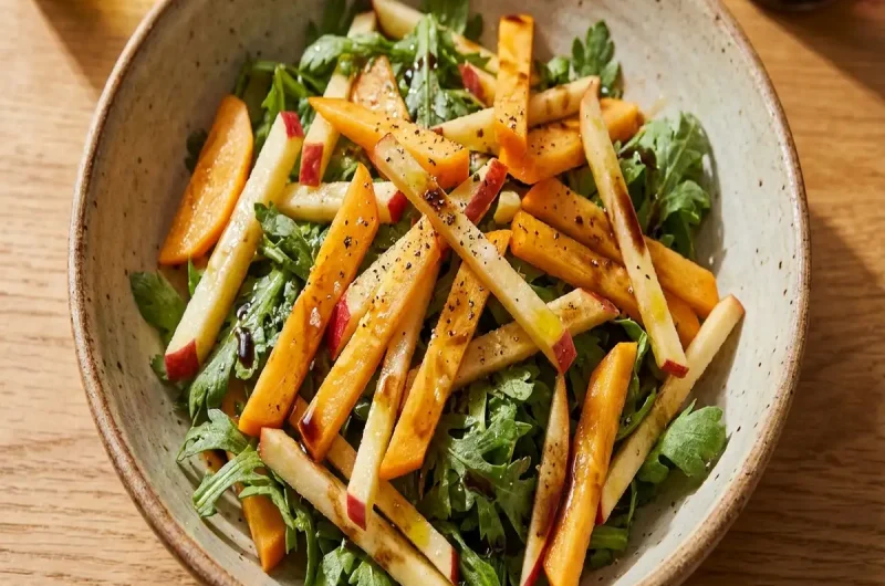 【沸騰ワード10】柿と春菊のサラダの作り方 家政婦志麻さんレシピにV6井ノ原さん感激！（11月6日）