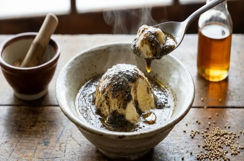 【ザワつく金曜日】和風ごまスーパーカップ バニラアイスアレンジレシピ