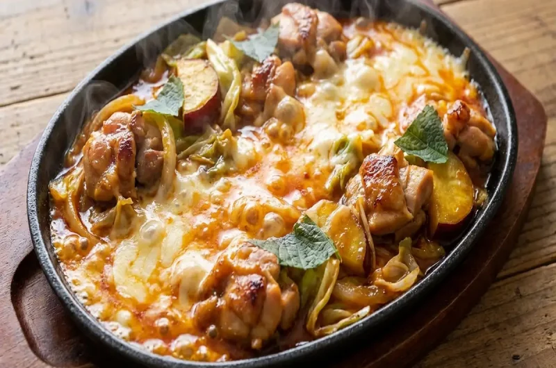 【相葉マナブ】鶏トロチーズタッカルビ風（鶏トロジューシー焼き）の作り方 ホットプレート物産展福岡編（2月14日）