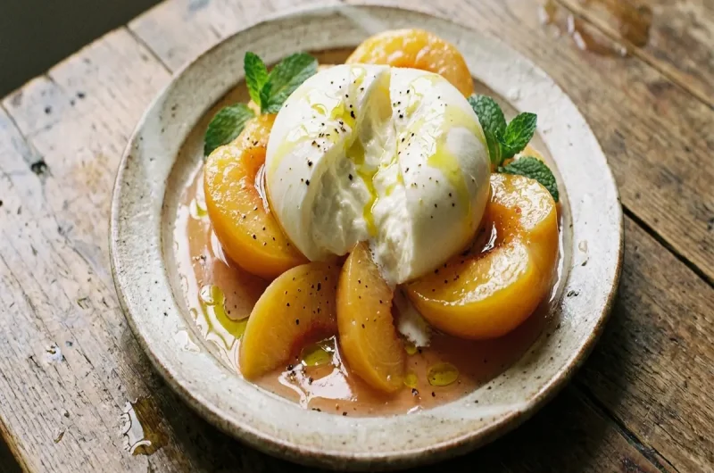 【博士ちゃん】ブッラータ＆桃の缶詰デザートの作り方 チーズレシピ（3月20日）