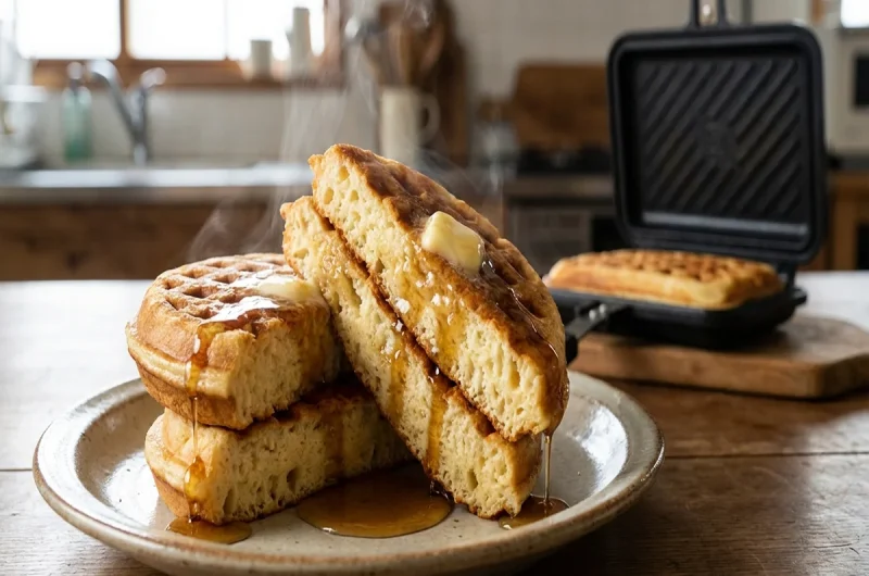 【家事ヤロウ】ホットサンドケーキ（カリふわ極厚ホットケーキ）の作り方 朝食レシピベスト20 3月23日