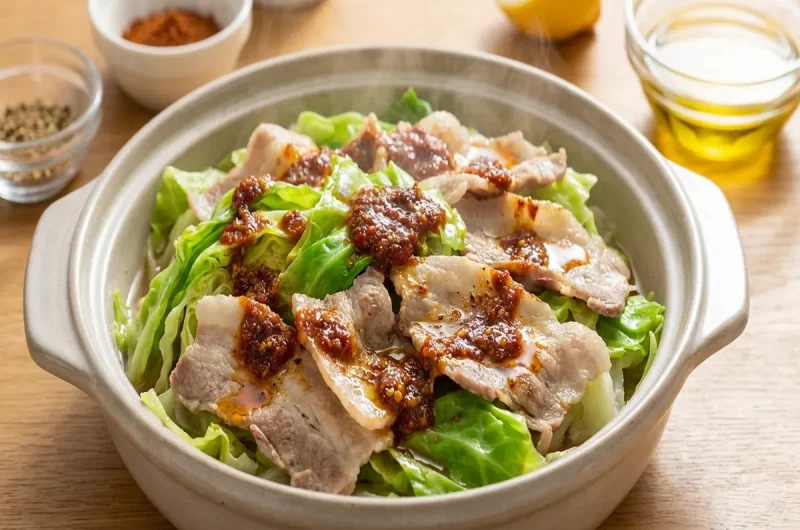 【ヒルナンデス】春キャベツと豚肉の蒸ししゃぶ＆ハリッサの作り方 春キャベツレシピ（4月1日）