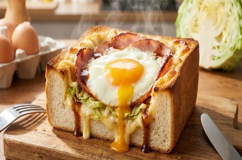 【家事ヤロウ】揚げないハムカツエッグトーストの作り方 トーストレシピ（4月13日）