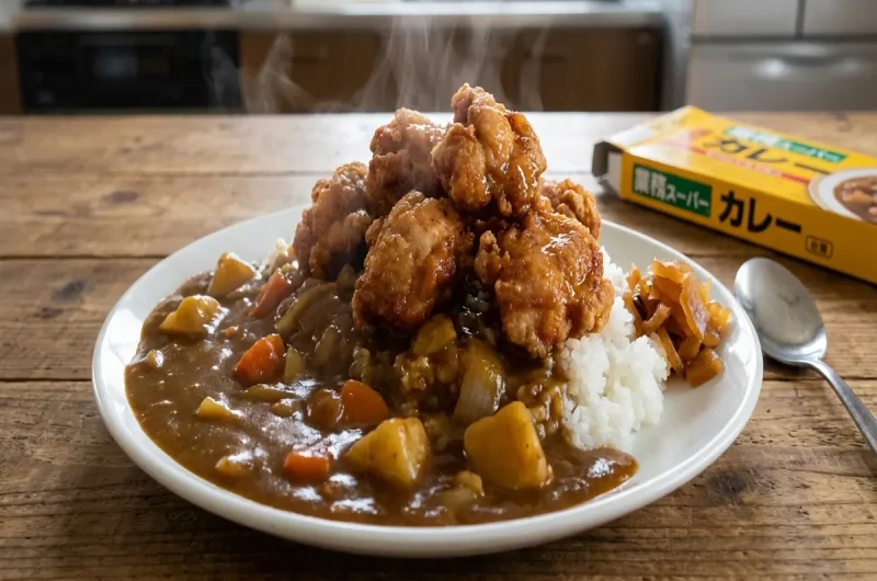 【ウワサのお客さま】唐揚げカレーの作り方 業務スーパー活用レシピ