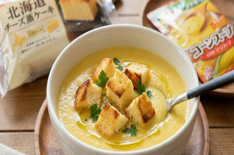 【ラヴィット】北海道チーズ蒸しケーキのクルトンの作り方 ヤマザキパンアレンジレシピ 5月7日