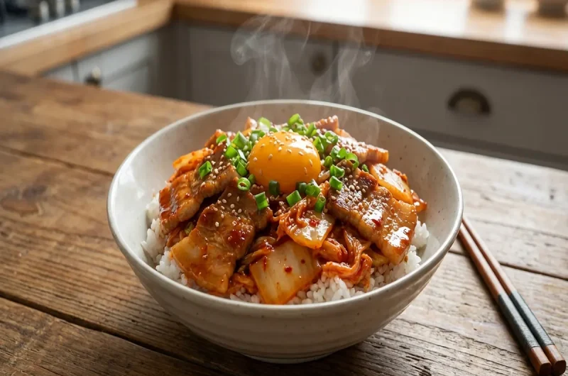 【土曜はナニする】豚肉とキムチの腸活丼の作り方 腸活レシピ 加治ひとみさんの美ボディゲット！（5月8日）