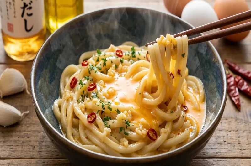 【ヒルナンデス】ぺぺ玉うどん（ぺぺたま）の作り方 リュウジさん冷凍食品アレンジレシピ（5月10日）