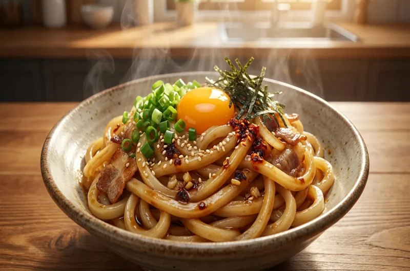 【ラヴィット】豚ねぎ油そば風うどんの作り方 日向坂加藤さん冷凍うどんレシピ（5月11日）