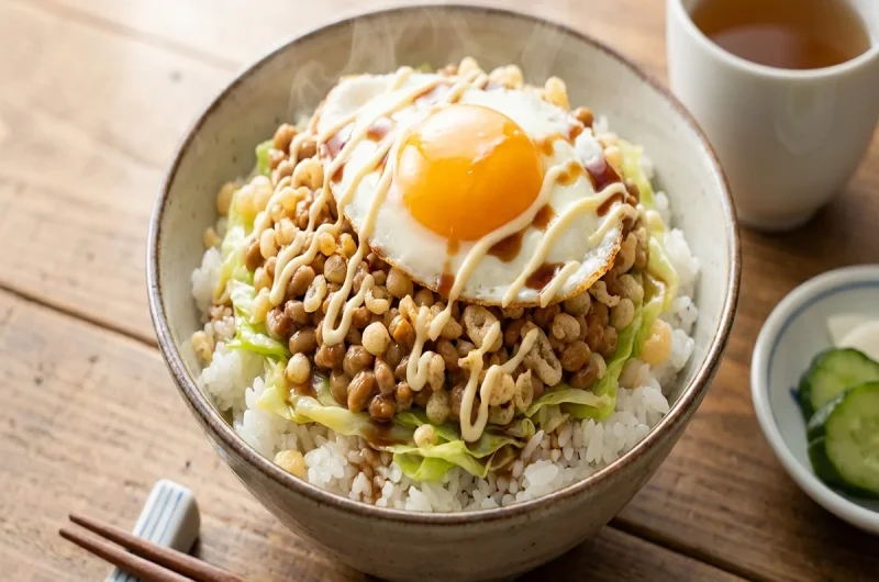 【ラヴィット】千切りキャベツと天かす納豆丼の作り方 見取り図リリーさんどんぶり選手権レシピ 6月16日