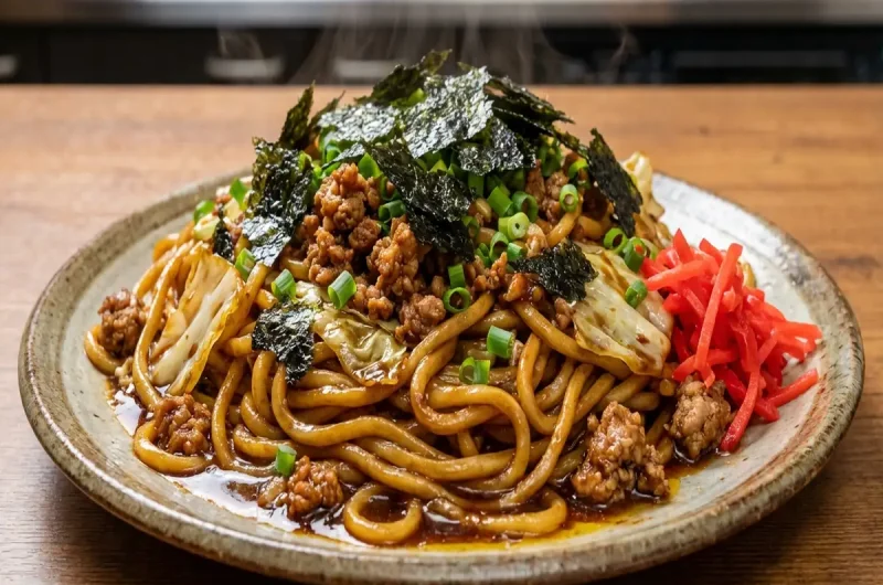 【ラヴィット】磯香るピリ辛ソース焼きそばの作り方 カップ焼きそばアレンジレシピ（6月22日）