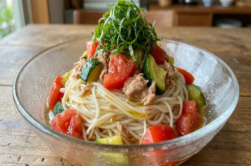 冷製イタリアンそうめんヌードルの作り方 業務スーパーアレンジレシピ