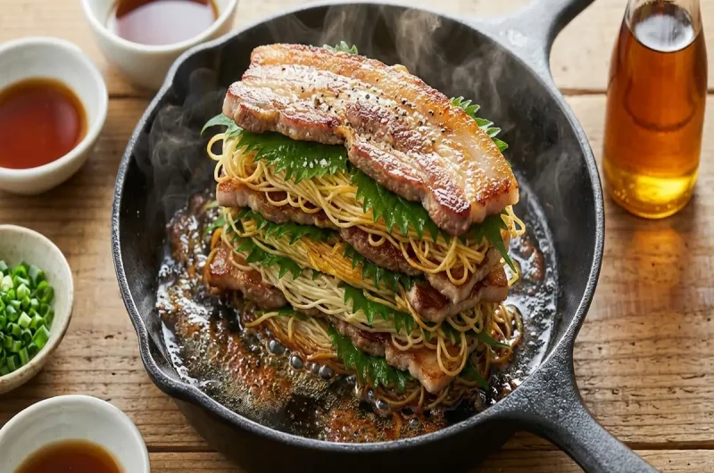 ミルフィーユそうめん（そうめんと豚肉のミルフィーユ）の作り方 レシピ