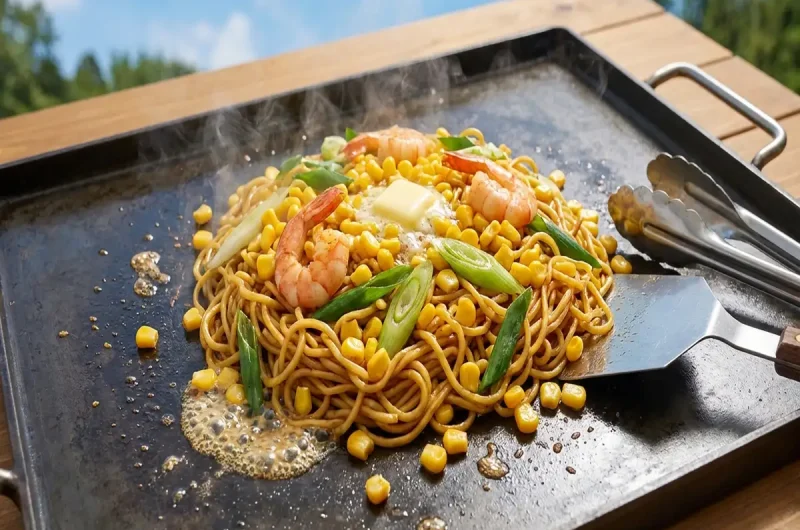 【青空レストラン】コーンと九条ネギのバター焼きそばの作り方 とうもろこしレシピ（7月17日）