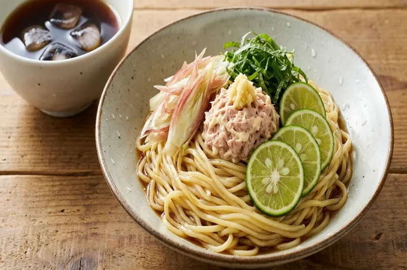 【鬼旨ラーメングランプリ】すだち冷やしつけ麺の作り方 サッポロ一番醤油味アレンジレシピ 8月1日
