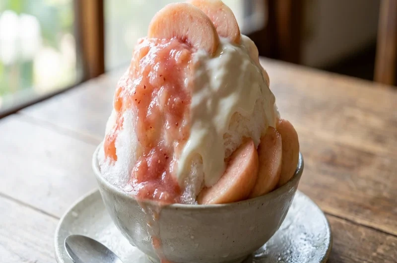 【土曜は何する】ピーチヨーグルトかき氷の作り方 進化系かき氷レシピ（8月7日）