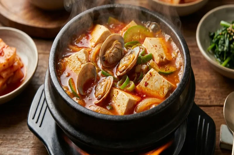 【旅サラダ】純豆腐チゲ（スンドゥブチゲ）の作り方 オンライン韓国料理教室のレシピ 8月7日