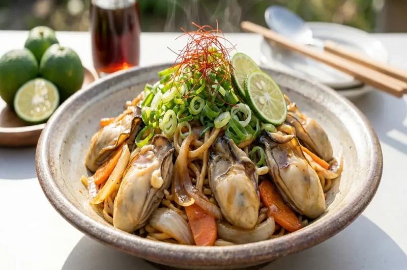 【青空レストラン】マヨポン焼きそば＆すだちポン酢の作り方 岩牡蠣レシピ（8月14日）