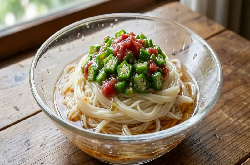 【相葉マナブ】オクラと梅の万能ソースがけそうめんの作り方 オクラレシピ（8月29日）