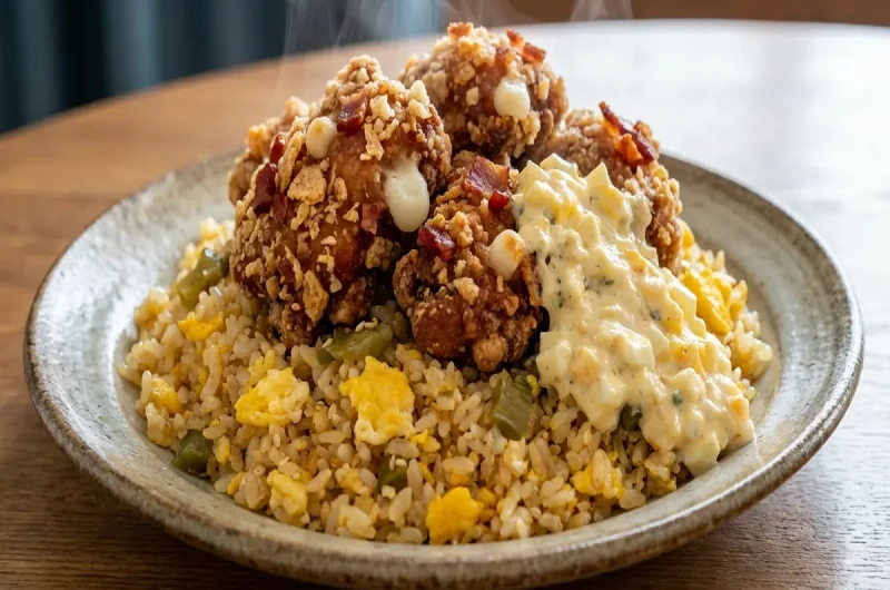 【バナナサンド】唐揚げチャーハンの作り方 バカロリーレシピ（8月31日）