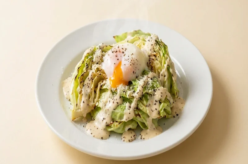 【ウワサのお客さま】温玉シーザーホットサラダの作り方 スーパーオーケーOKアレンジレシピ （9月3日）