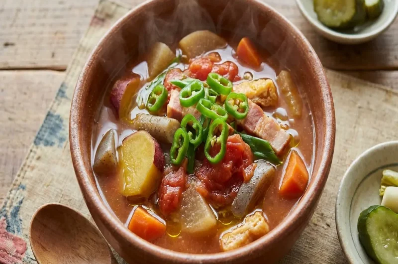 【ヒルナンデス】トマトけんちん汁の作り方 ピーマンVSトマト唐沢明（トマト研究家）さんレシピ 調理法（9月8日）