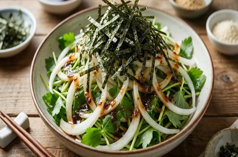 【家事ヤロウ】三つ葉と玉ねぎのサラダの作り方 和田明日香さんレシピ（9月28日）