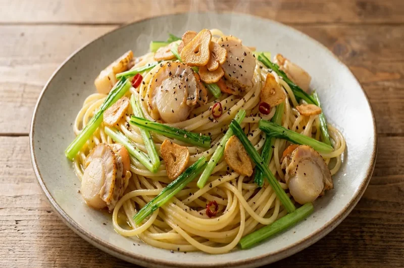 【きょうの料理】帆立と水菜のペペロンチーノの作り方 栗原はるみさんのレシピ（10月29日）