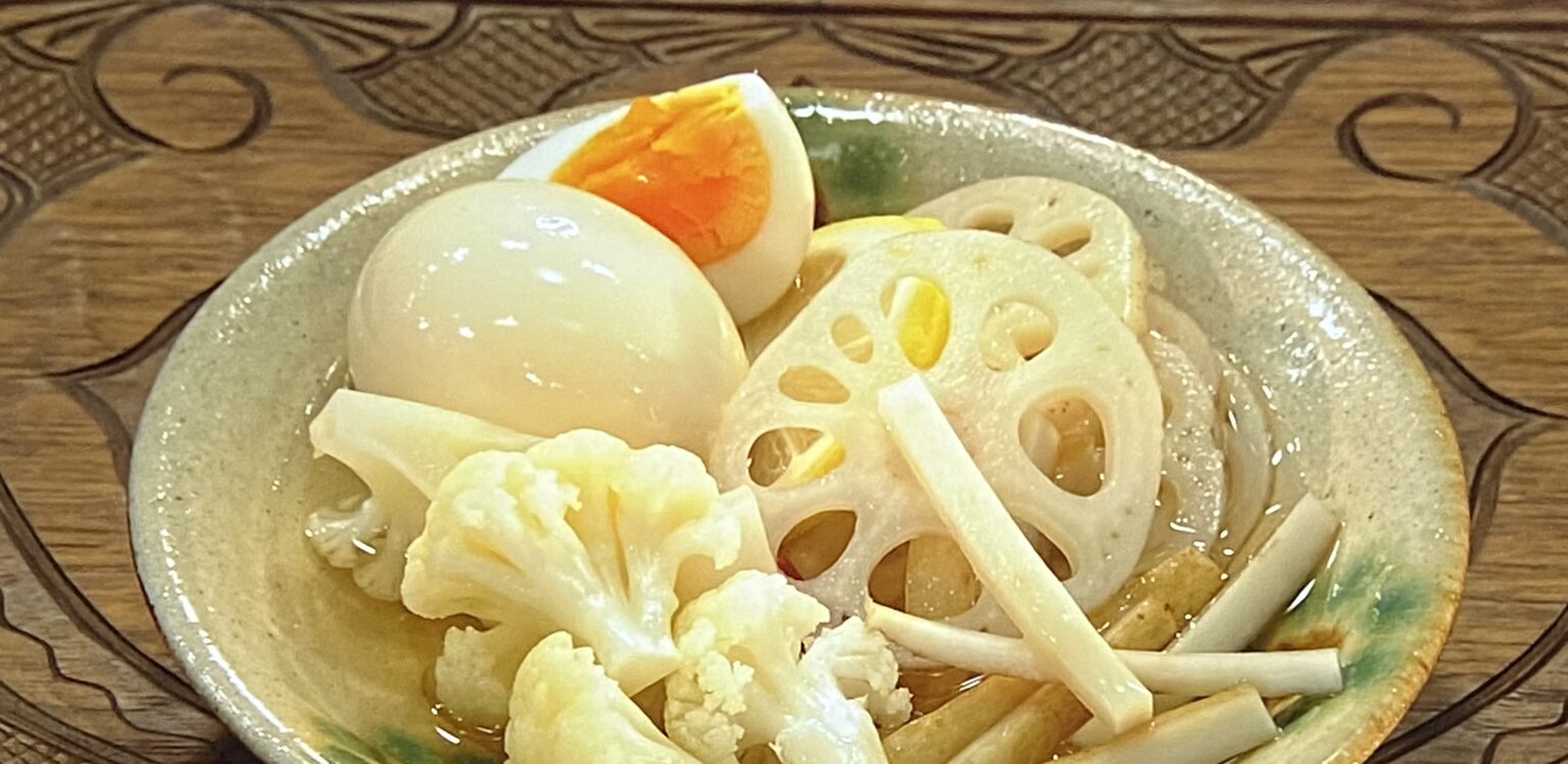 秋野菜と茹で卵の酢漬け 土井善晴 きょうの料理