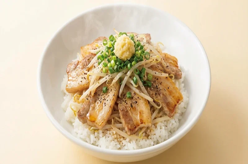 【家事ヤロウ】レンチンネギ塩豚丼の作り方 チューブ調味料アレンジレシピ（11月2日）