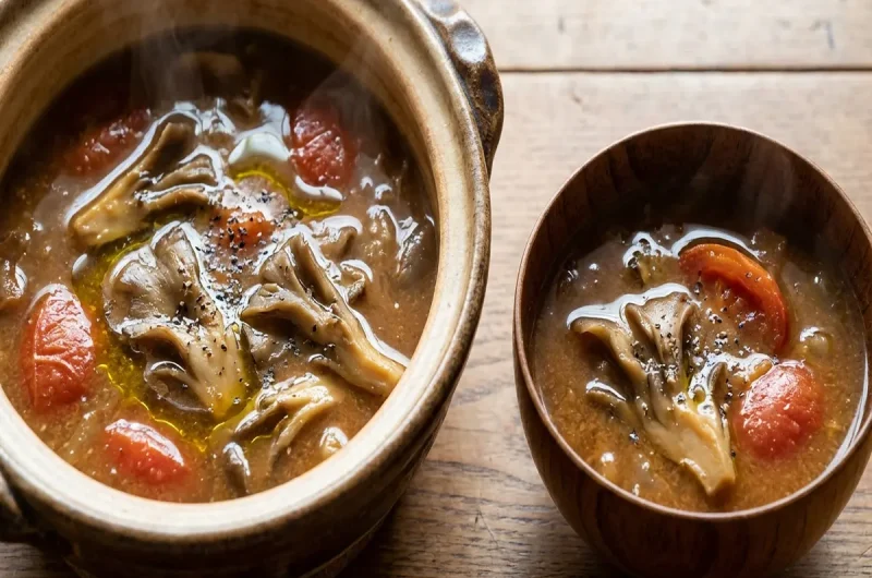 【きょうの料理】まいたけとトマトの味噌汁の作り方 土井善晴さんレシピ（11月9日）