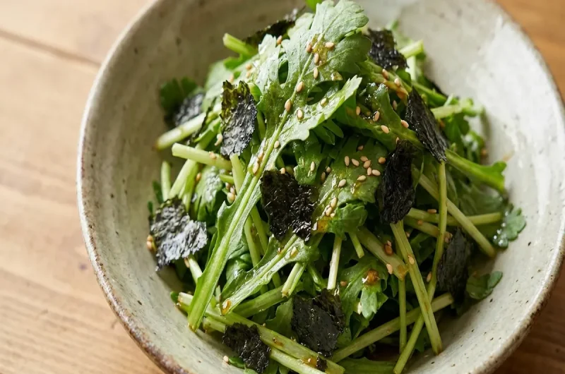 【あさイチ】春菊とのりのサラダの作り方 小林まさみさんのレシピ（11月24日）