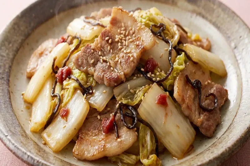 【きょうの料理】豚バラと白菜の梅昆布炒めの作り方 市瀬悦子さん白菜アレンジレシピ（1月5日）