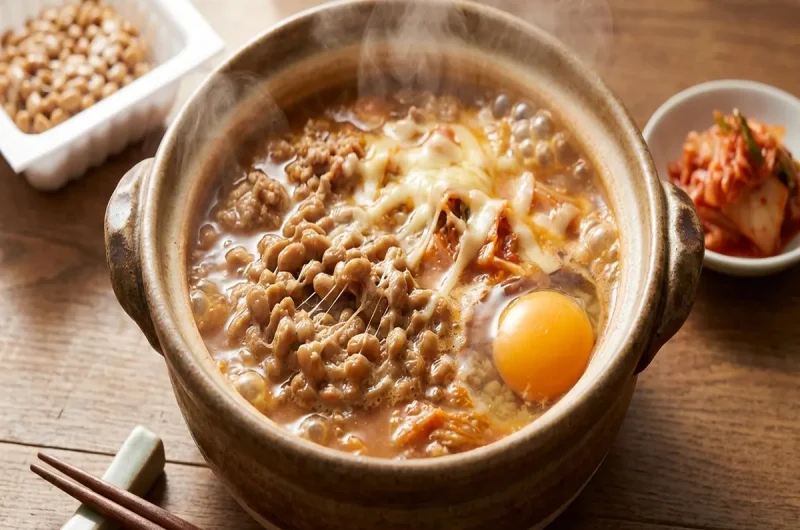 【博士ちゃん】豆味噌＆キムチ＆チーズ味噌汁の作り方 味噌博士ちゃんレシピ（2022年1月22日）