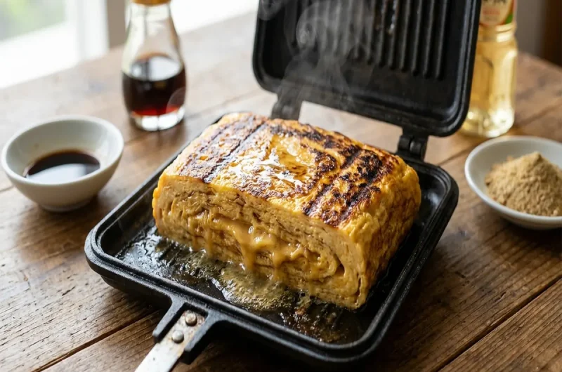 【ZIP】卵焼き（だし巻き卵）の作り方 ホットサンドメーカーレシピ（2月1日）