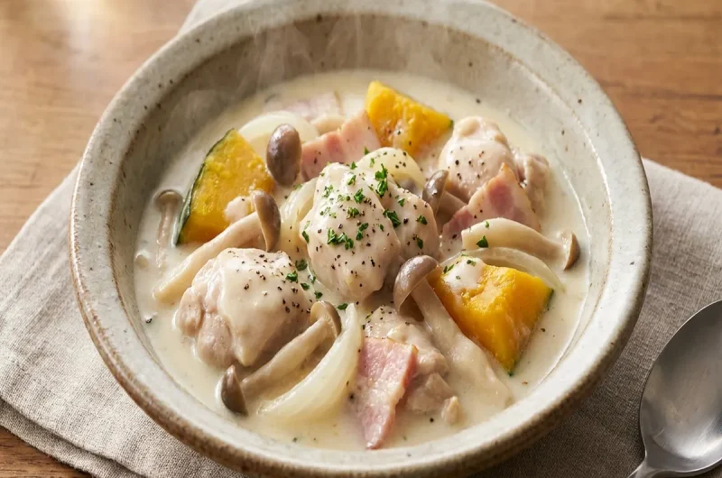 【ヒルナンデス】鶏むね肉のクリーム煮の作り方 鶏もも肉VS鶏むね肉ライバル食材対決 長田知恵さんレシピ（2月2日）