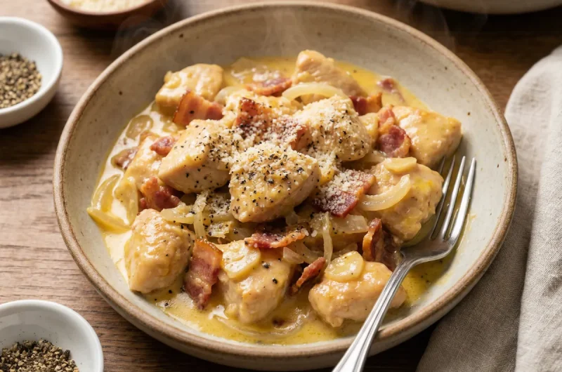 【ヒルナンデス】鶏むね肉のカルボナーラの作り方 鶏もも肉VS鶏むね肉ライバル食材対決 城二郎さんレシピ（2月2日）