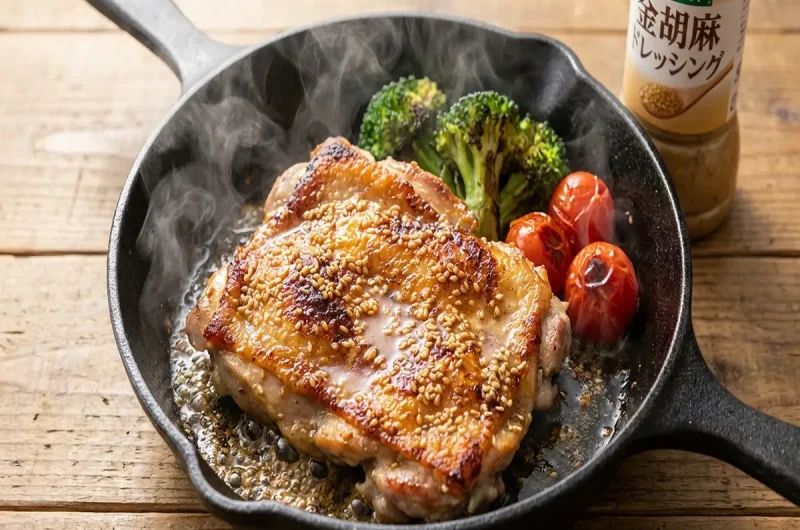 【家事ヤロウ】チキンソテーの作り方 胡麻ドレッシング活用業務スーパーアレンジレシピ 業スーBEST20商品（2022年3月8日）