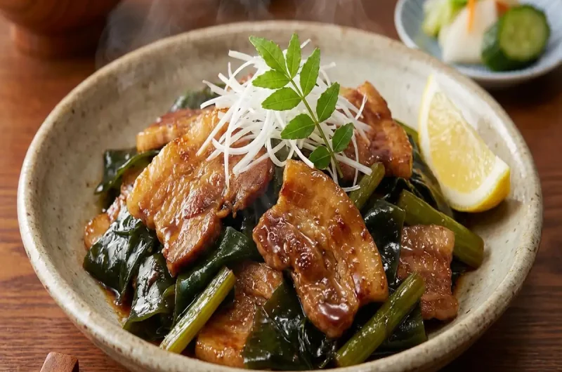 【ごはんジャパン】わかめと豚肉の生姜焼きの作り方 堀内さやかさんのわかめレシピ（2022年3月26日）