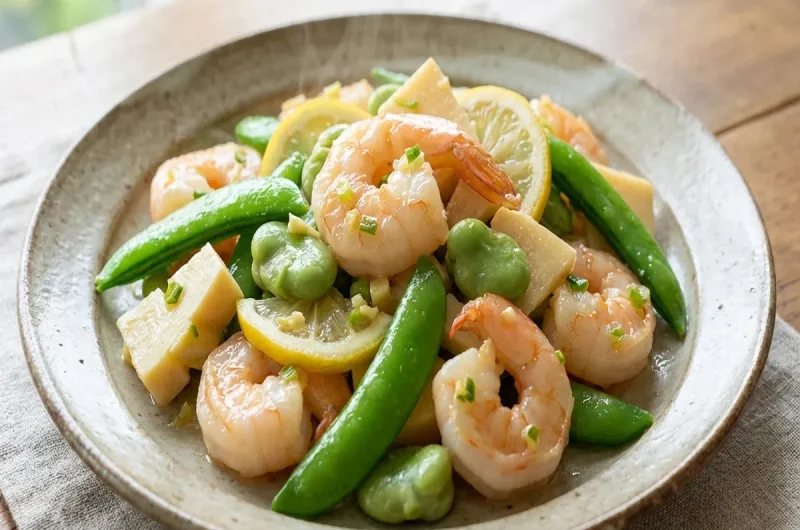 【あさイチ】えびと春野菜のレモン塩炒めの作り方 菰田欣也シェフのレシピ（2022年3月31日）