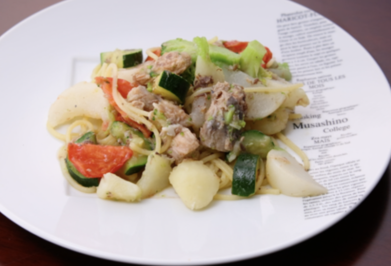 【ヒルナンデス】サバ缶と季節野菜のパスタの作り方 日高良実シェフのレシピ（2022年4月25日）