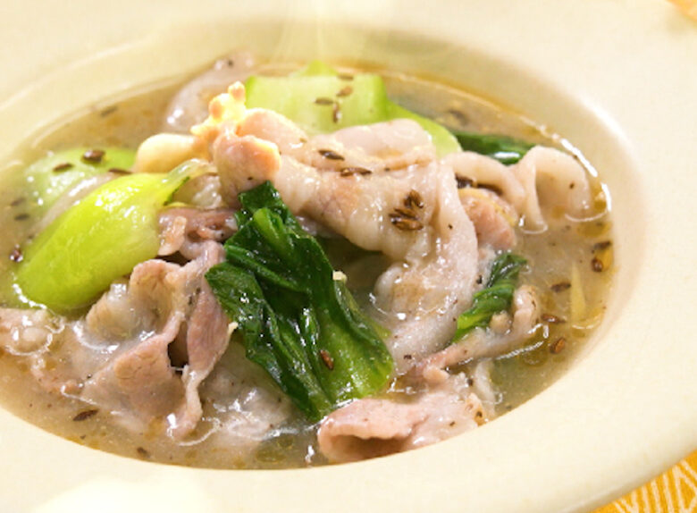 豚肉とチンゲンサイの中華風スープ 土曜は何する