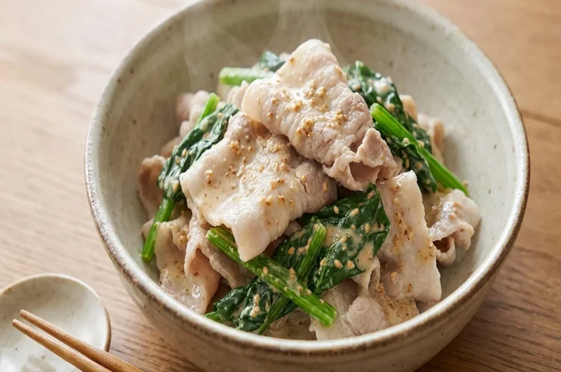 【あさイチ】ほうれん草と豚しゃぶのごまあえの作り方 瀬尾幸子さん蒸し茹でほうれん草レシピ（2022年4月13日）