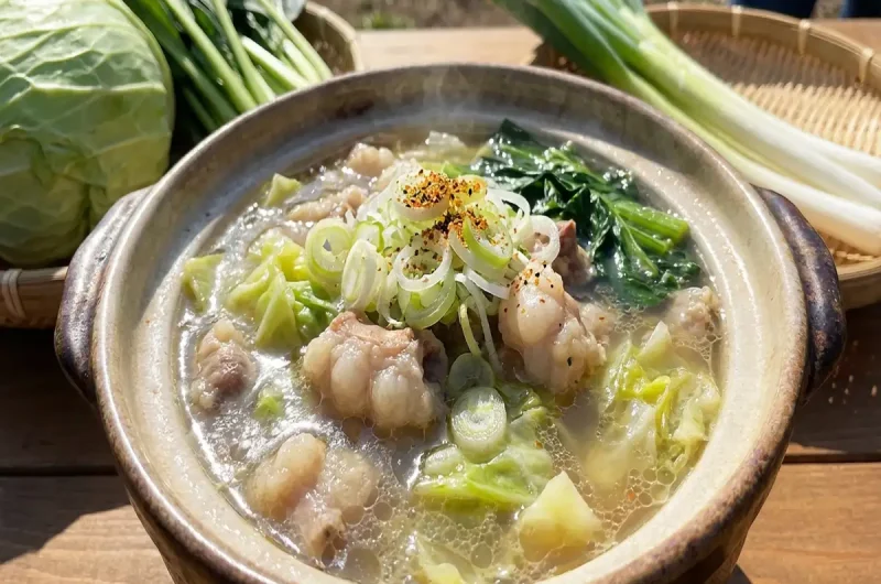 【青空レストラン】塩モツ煮の作り方 春キャベツレシピ（2022年4月23日）