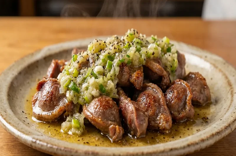 【きょうの料理】砂肝のネギ塩だれ&ねぎ塩だれの作り方 鳥羽周作さんのレシピ（2022年4月26日）