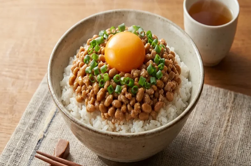 【土曜は何する】なっ豚そぼろのTKG（卵かけご飯）の作り方 納豆レシピ（2022年6月18日）