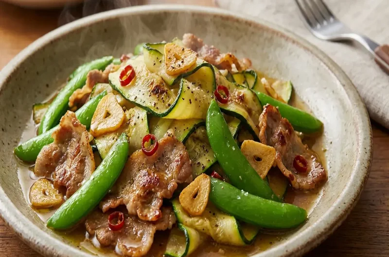 【きょうの料理】ズッキーニとスナップえんどうのペペロンチーノ風の作り方 杉本節子さんの彩り野菜おかずレシピ（2022年6月24日）