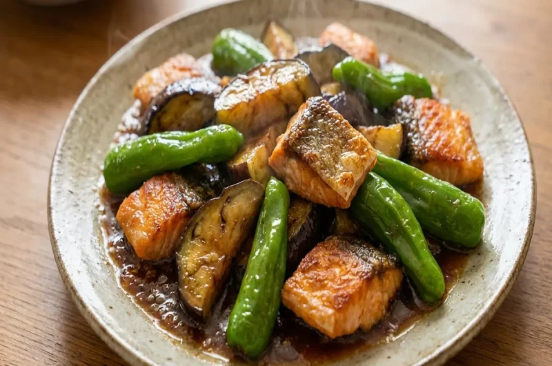 【きょうの料理】なすとさけのオイスターがらめの作り方 本田明子さんのなすレシピ（2022年7月5日）