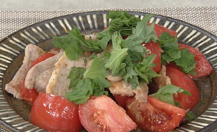 【きょうの料理】トマトと豚の塩しょうが焼きの作り方井原裕子さんのレシピ（2022年8月2日）