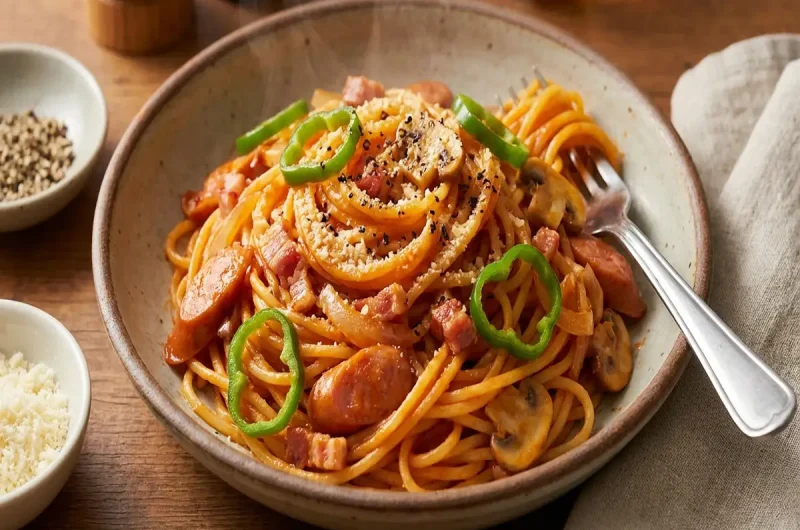 【ポップアップ】大人のナポリタン作り方「ピアットスズキ」鈴木弥平さんのレシピ（2022年8月9日）