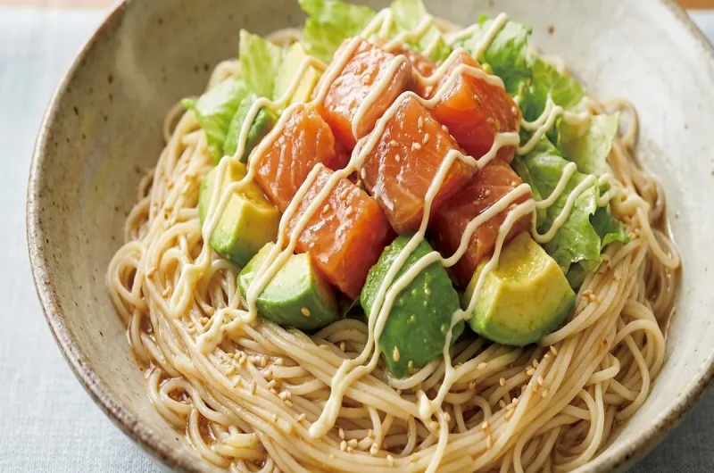 【スッキリ】サーモンとアボカドのそうめんの作り方 そうめんアレンジレシピ（2022年8月16日）